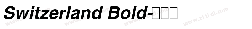 Switzerland Bold字体转换